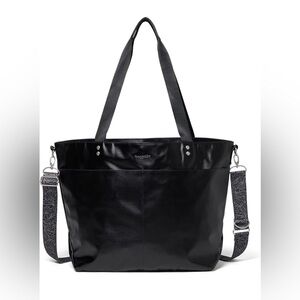 Baggallini Black Tote with Patterned Strap